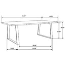 Ditman Live Edge Dining Table Grey Sheesham and Black