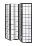 Roberto 4-panel Folding Screen Dark Grey and White