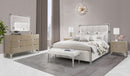 AICO Furniture Penthouse Queen Upholstered Platform Bed in Ash Gray