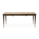 AICO Malibu Crest Rectangular Dining Table in Crotch Mahogany