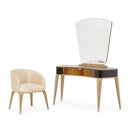 AICO Malibu Crest Rectangular Dining Table in Crotch Mahogany