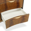 AICO Malibu Crest 9 Drawer Dresser in Crotch Mahogany