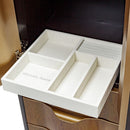 AICO Malibu Crest Swivel Lingerie Chest in Crotch Mahogany