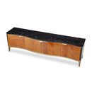 AICO Malibu Crest TV Console in Crotch Mahogany