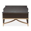 AICO Malibu Crest Rectangular Cocktail Table in Crotch Mahogany
