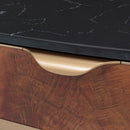 AICO Malibu Crest Rectangular Cocktail Table in Crotch Mahogany