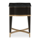 AICO Malibu Crest End Table in Crotch Mahogany