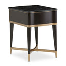 AICO Malibu Crest End Table in Crotch Mahogany