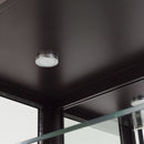 AICO Malibu Crest Display Cabinet in Crotch Mahogany