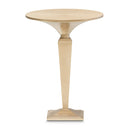 AICO Malibu Crest Round Pedestal Tea Table in Crotch Mahogany