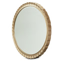 AICO Malibu Crest Oval Wall Mirror in Burnished Gold