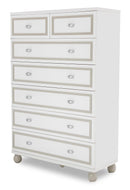 AICO Sky Tower 7 Drawer Chest in White Cloud