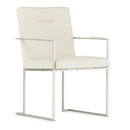 AICO Laguna Ridge Arm Chair (Set of 2) in Brushed Silver image