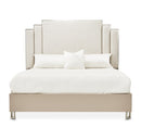 AICO Furniture Palm Gate King Upholstered Platform Bed in Clay