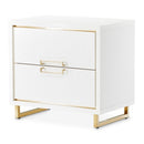 AICO Furniture Palm Gate Nightstand in Cloud White image