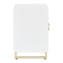 AICO Furniture Palm Gate Nightstand in Cloud White