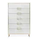 AICO Furniture Palm Gate 6 Drawer Chest in Cloud White
