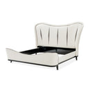 AICO Furniture Tuxedo California King Upholstered Bed in Piano Keyboard