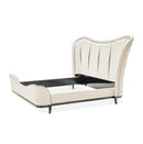 AICO Furniture Tuxedo California King Upholstered Bed in Piano Keyboard