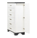 AICO Furniture Tuxedo 6 Drawer Chest in Piano Keyboard