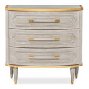 AICO Furniture St.Charles 3 Drawer Nightstand in Dove Gray