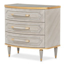 AICO Furniture St.Charles 3 Drawer Nightstand in Dove Gray image