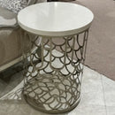 AICO Furniture La Marisia Chairside Table in Creamy Pearl image