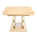AICO Furniture Camellia Field Rectangular Pedestal Dining Table in Caramel