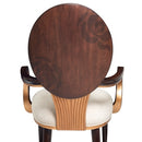 AICO Furniture Camellia Field Arm Chair (Set of 2) in Warm Pecan