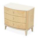 AICO Furniture Camellia Field Nightstand in Caramel