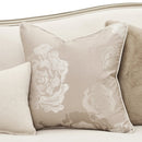 AICO Furniture Camellia Field Asymmetrical Sofa in Caramel