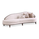 AICO Furniture Camellia Field Asymmetrical Sofa in Warm Pecan