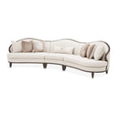AICO Furniture Camellia Field Armless Chair Linen in Warm Pecan