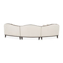 AICO Furniture Camellia Field Armless Chair Linen in Warm Pecan