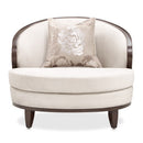 AICO Furniture Camellia Field Matching Chair in Warm Pecan