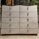 AICO Furniture Fantosini 10 Drawer Mule Chest in Silver Mist image
