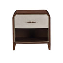 AICO Furniture Houston Small Nightstand in Walnut