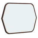 AICO Furniture Houston Wall Mirror in Walnut