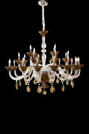 Aico Lighting Rundale 28 Light Chandelier in Clear and Chrome