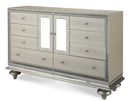 Hollywood Swank Upholstered Dresser in Crystal Croc