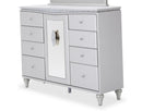 Melrose Plaza Upholstered Dresser in Dove