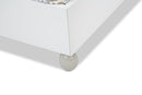 Sky Tower King Upholstered Platform Bed in White Cloud