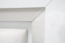 Sky Tower King Upholstered Platform Bed in White Cloud