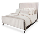 Paris Chic California King Channel Tufted Sleigh Bed in Espresso