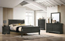 Louis Philippe Cal.King Bed Black & Grey