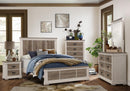 Arcadia Nightstand in White & Weathered Gray 1677-4