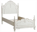 Cinderella Twin Poster Bed in Antique White 1386TNW-1*