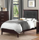 Edina Twin Panel Bed in Espresso-Hinted Cherry 2145T-1