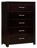 Edina 5 Drawer Chest in Espresso-Hinted Cherry 2145-9