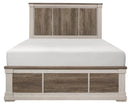 Arcadia Queen Panel Bed in White & Weathered Gray 1677-1*